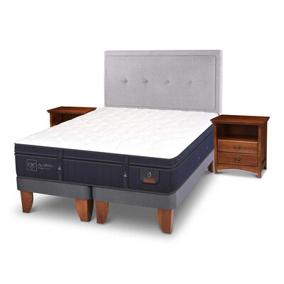 Imagen 2 del producto Cama Europea CIC Base Dividida 2 Plazas Súper Premium + Respaldo + Veladores