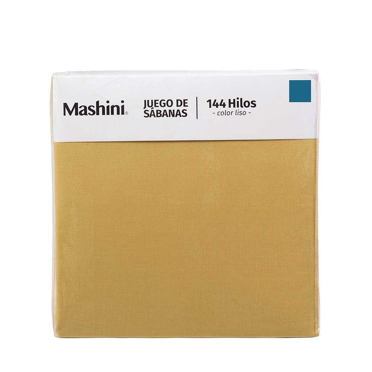 Juego de Sábanas Mashini 144 Hilos King Liso Mostaza