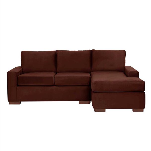 Sofá Seccional Derecho Latam Home Livorno 3 Cuerpos Chocolate