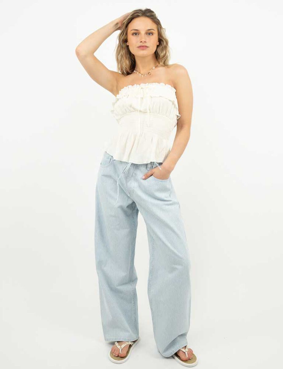 Blusa Strapless Mujer Icono