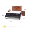 Cama Europea CIC King Premium + Respaldo + Veladores