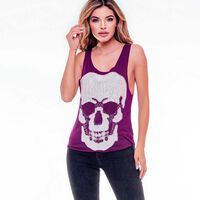 Polera Sin Mangas Mujer Rock Caviar Morado