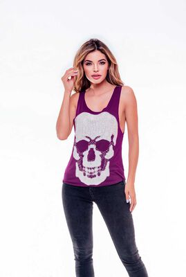 Imagen 1 del producto Polera Sin Mangas Mujer Rock Caviar Morado