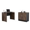 Combo Escritotio + Cajonera 2 Puertas TuHome Home Office Negro Soft-Co&ntilde;ac