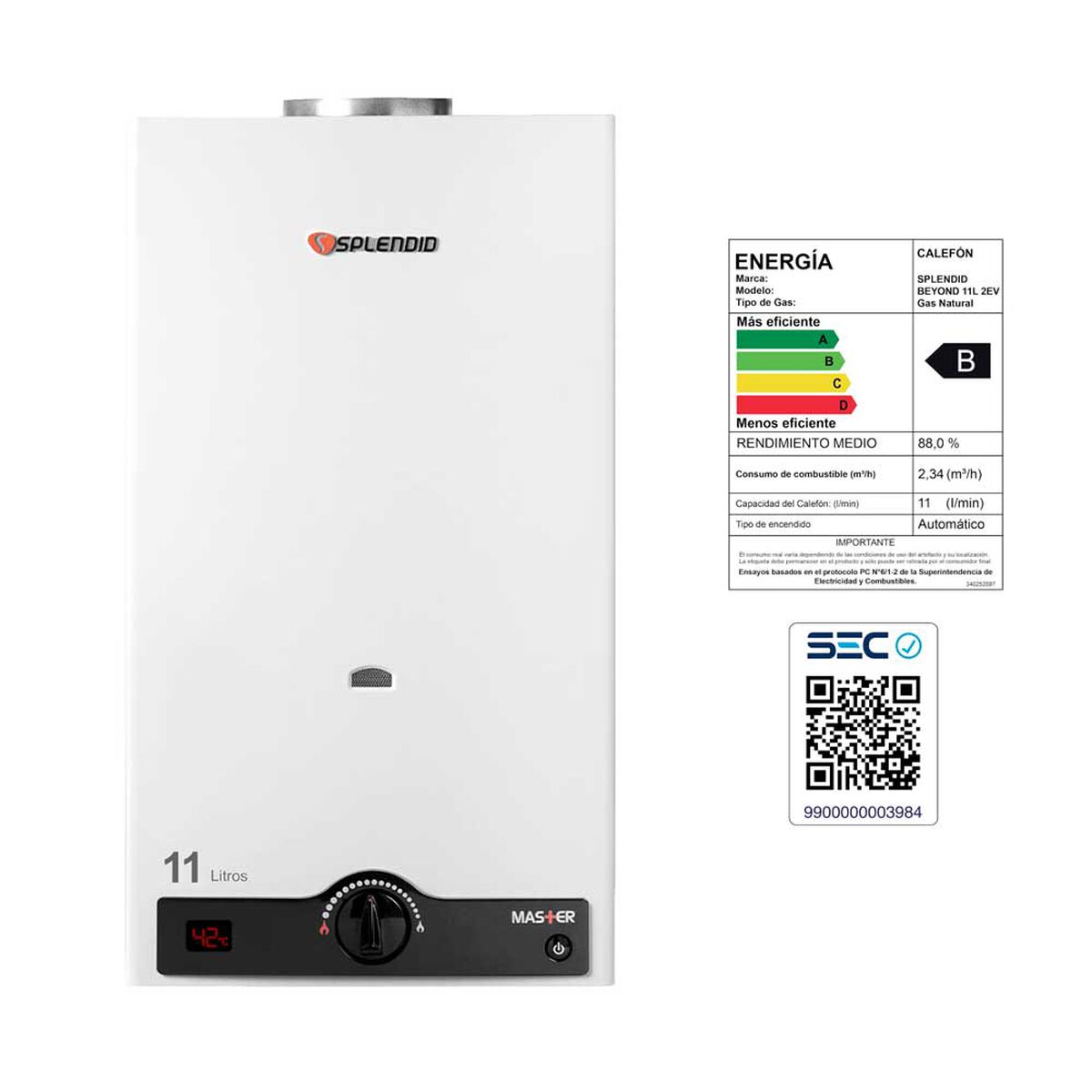 Calefont Gas Natural Splendid V Beyong 11 lts
