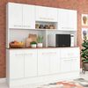 Mueble de Cocina Vekkahome White 1 Caj&oacute;n 12 Puertas Caf&eacute;
