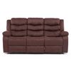 Sof&aacute; Reclinable Daniels Tradicional Norman 3 Cuerpos Caf&eacute; Oscuro