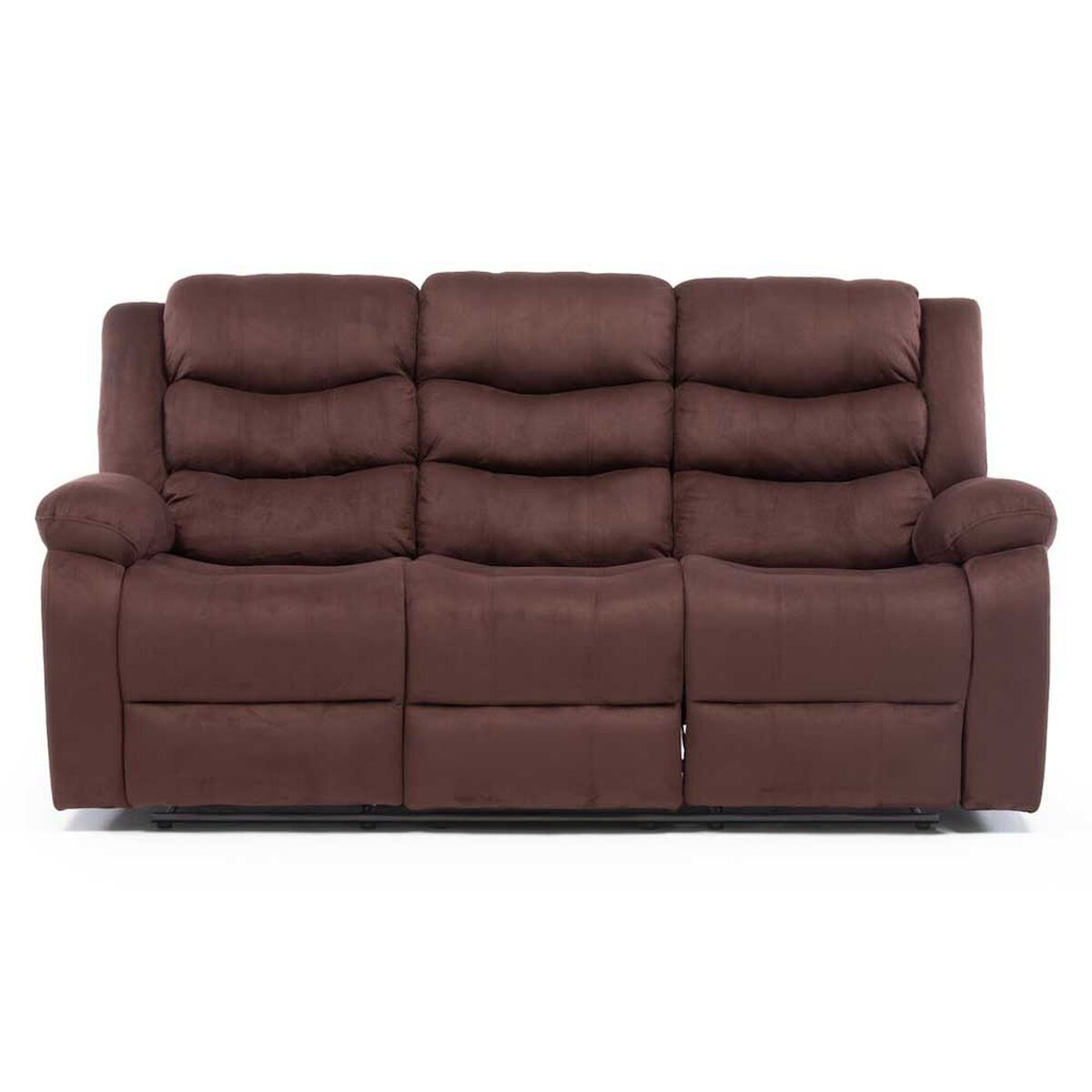 Sof&aacute; Reclinable Daniels Tradicional Norman 3 Cuerpos Caf&eacute; Oscuro
