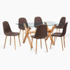 Juego de Comedor Spazzio Cross Natural 6 Sillas