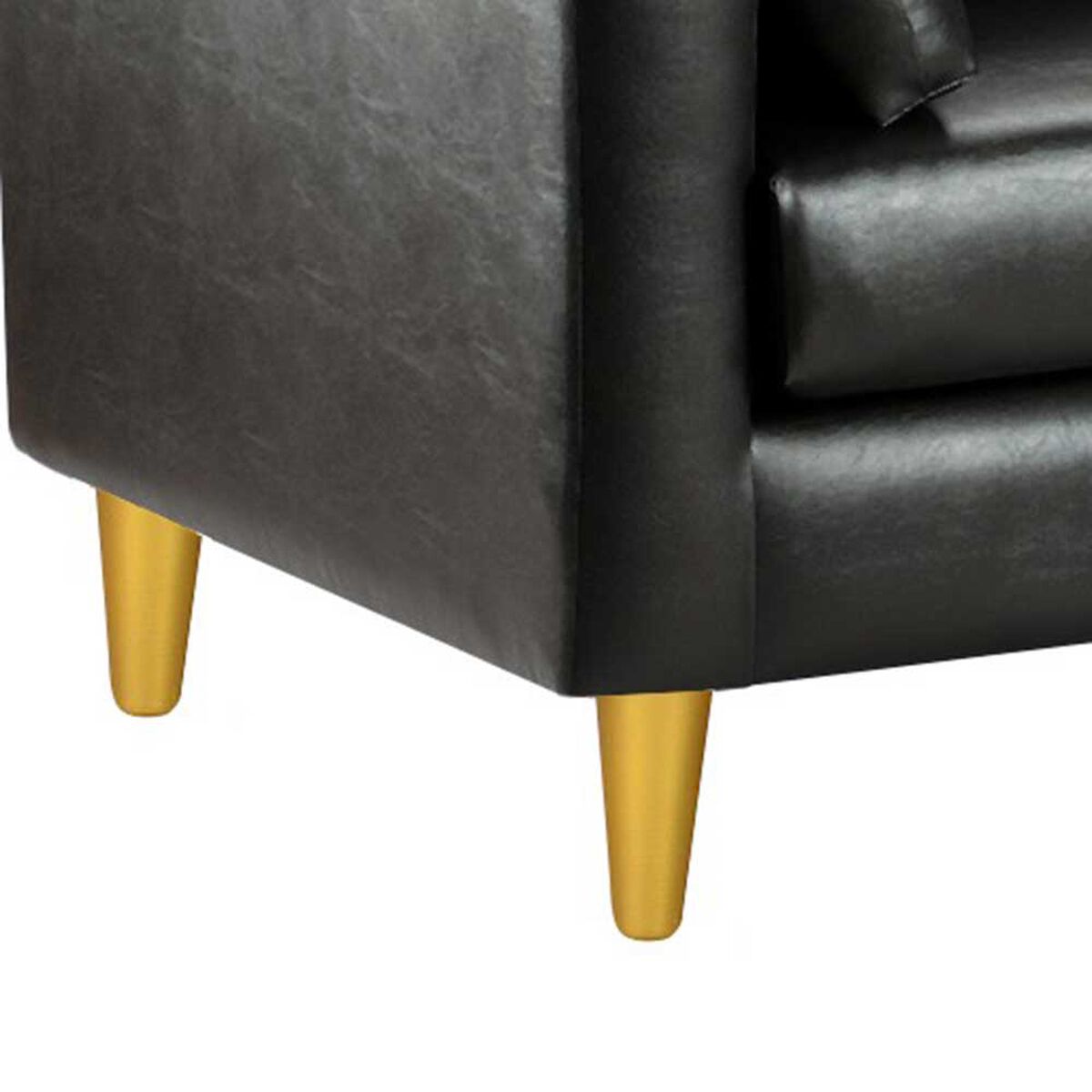 Sofá Bodevir Sky PU 01 3 Cuerpos Negro 