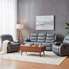 Juego de Living Reclinable Daniels Sof&aacute; 3 Cuerpos + 2 Bergers Roma Gris