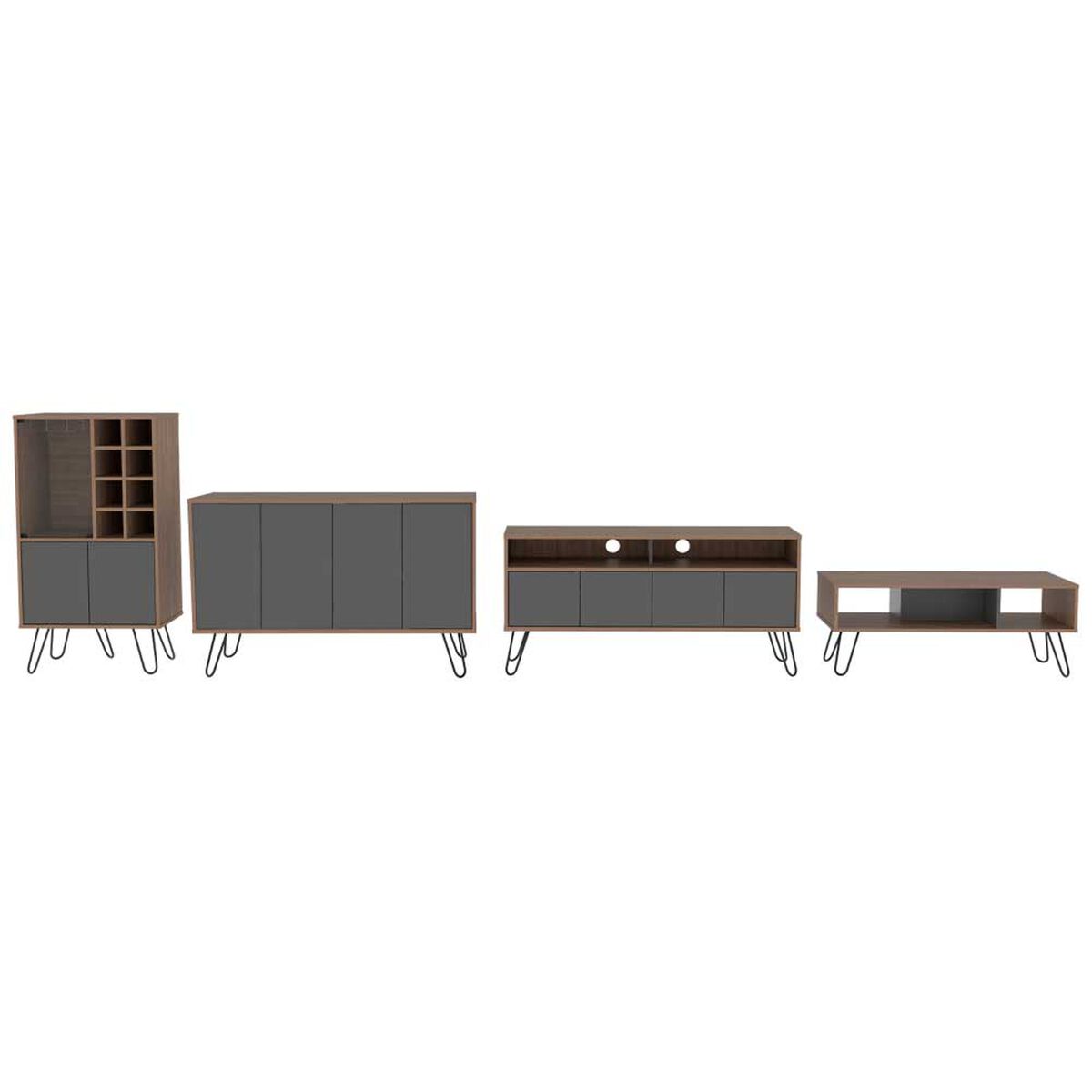 Rack TV 55" + Bar + Buffet + Mesa Centro Vassel