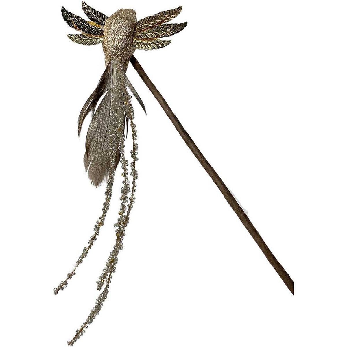 Adorno para Árbol de Navidad Plumas Colibri Casanova Dorado 17,5 cm
