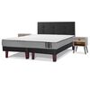 Cama Europea Flex 2 Plazas Star + 1 Respaldo + 2 Veladores