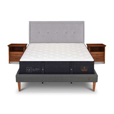 CIC Cama Europea CIC King Grand Premium + Respaldo + Veladores