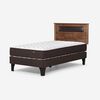 Cama Europea Rosen 1,5 Plazas New Ergo T + Respaldo Ferrara