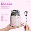 Termo Comida UMA Barbie Fun + Cuchara 450ml Acero Inox Blanco