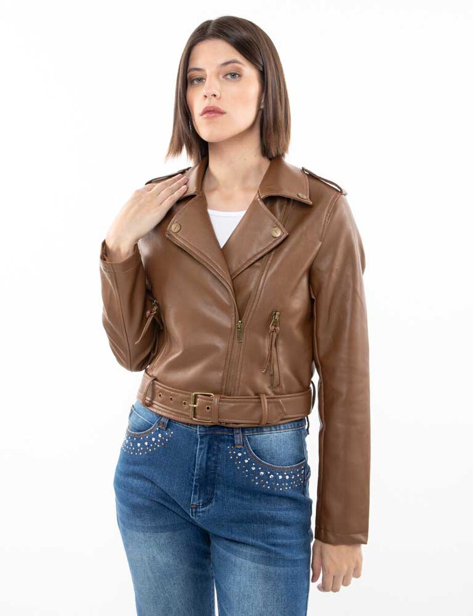 Chaqueta Biker Ecocuero Mujer Fiorucci