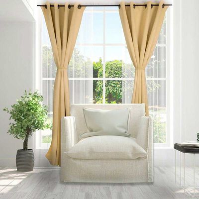 Imagen 1 del producto Combo Cortinas Doral Black Out Victoria  220 x 140 cm Beige