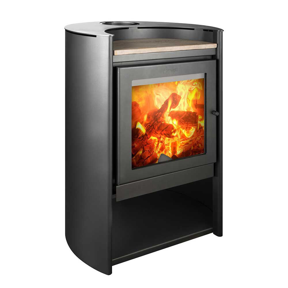 Calefactor a Leña Amesti Rondo 490 Gris