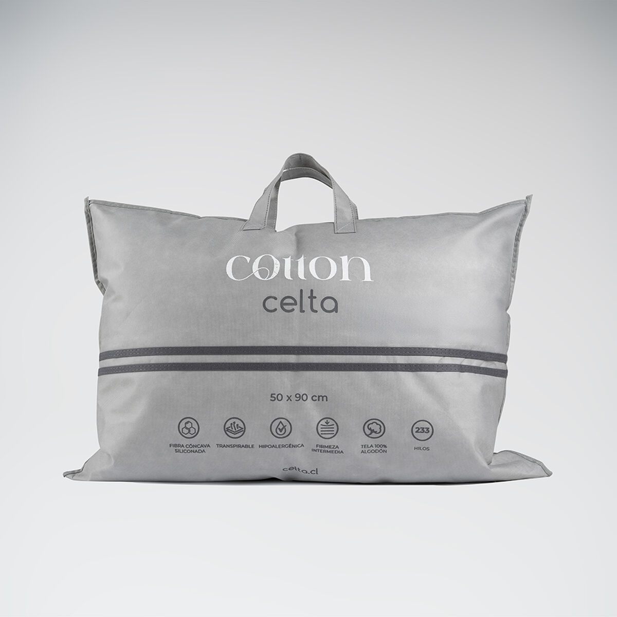 Cama Europea Celta Black Soul King + 2 Almohadas Cotton 50 x 90 cm