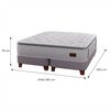 Cama Europea Flex King  Heritage + Respaldo Design Crudo + Veladores Roma