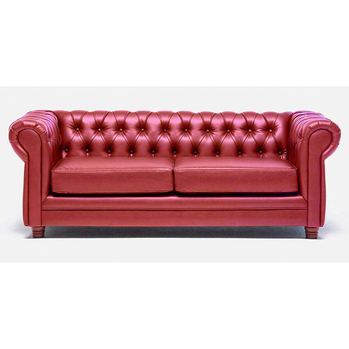 Sof&aacute; Barra Design Chesterfield 3 Cuerpos Rojo