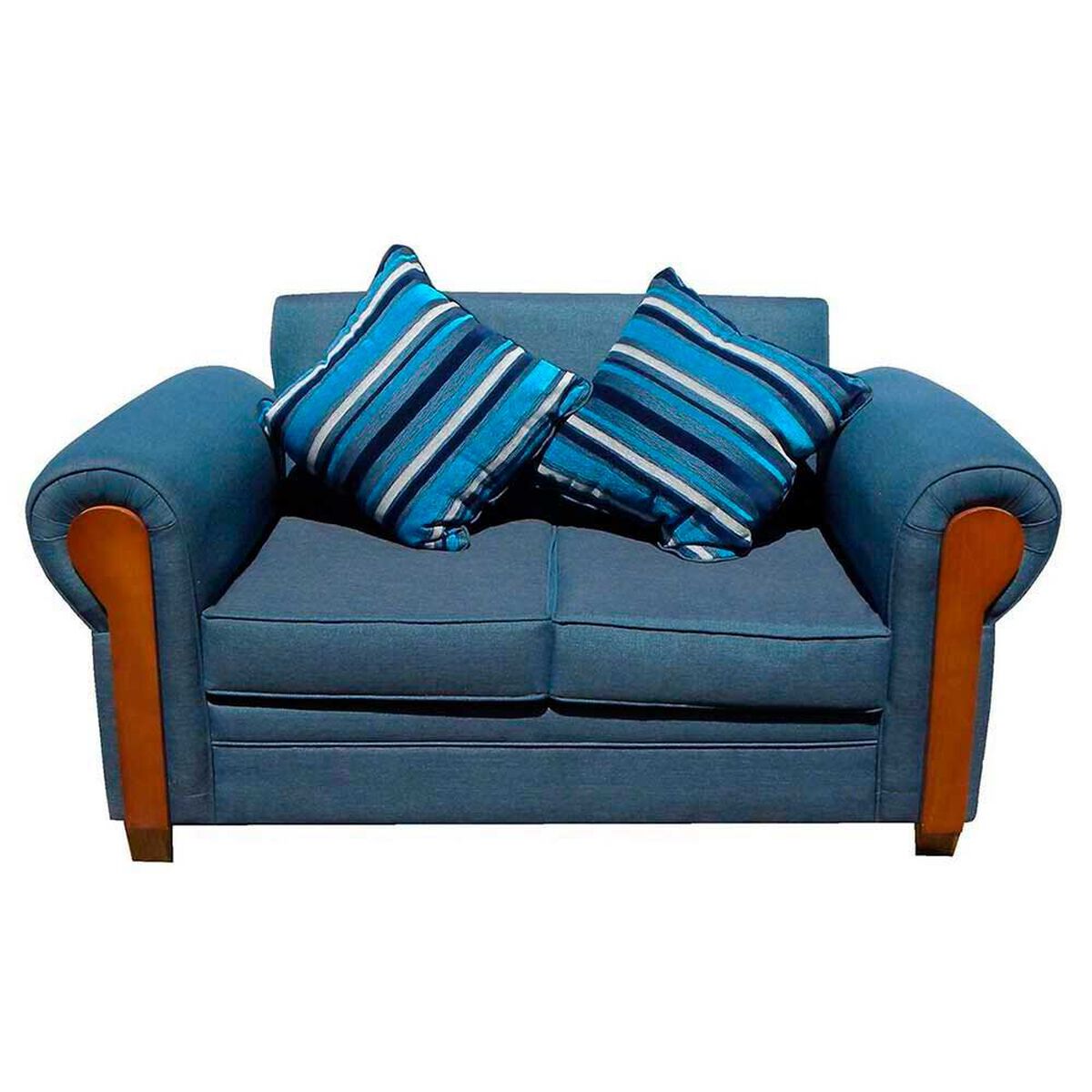 Juego de Living Almore Acapulco Sof&aacute; 3 Cuerpos + Sof&aacute; 2 Cuerpos Azul