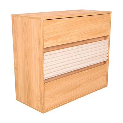 Cómoda Tuhome Wanda 3 Cajones Fresno Roble