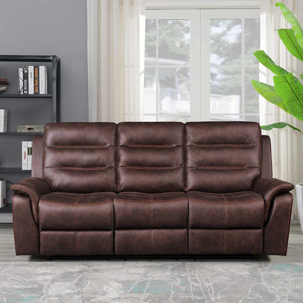 Sofá Reclinable Casanova Berlín 3 Cuerpos Café