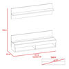 Panel de TV Hasta 60" + Bar Alto + Repisa 2B TuHome The Wall