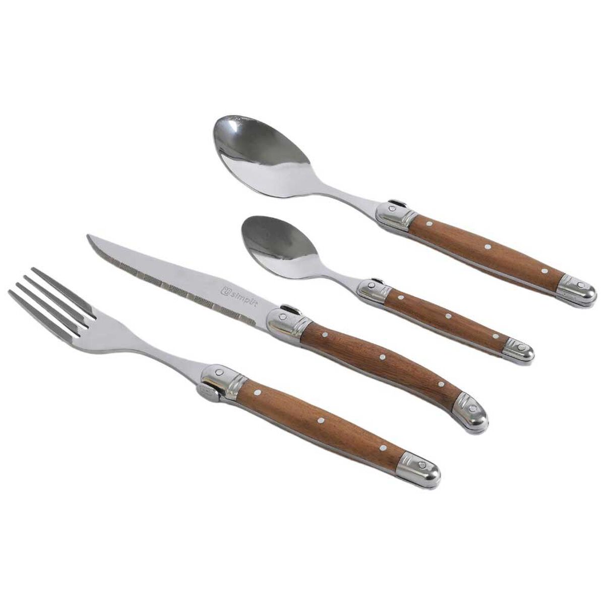 Set de Cuchillería Simplit Le Mans 24 Piezas Marrón