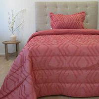 Plumón Doral 1.5 Plazas Touch Nebula Liso Coral