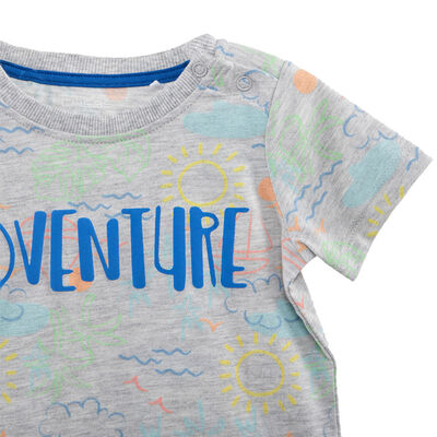 Imagen 2 del producto Polera Manga Corta de Algodón Chess Baby Grey Mlg