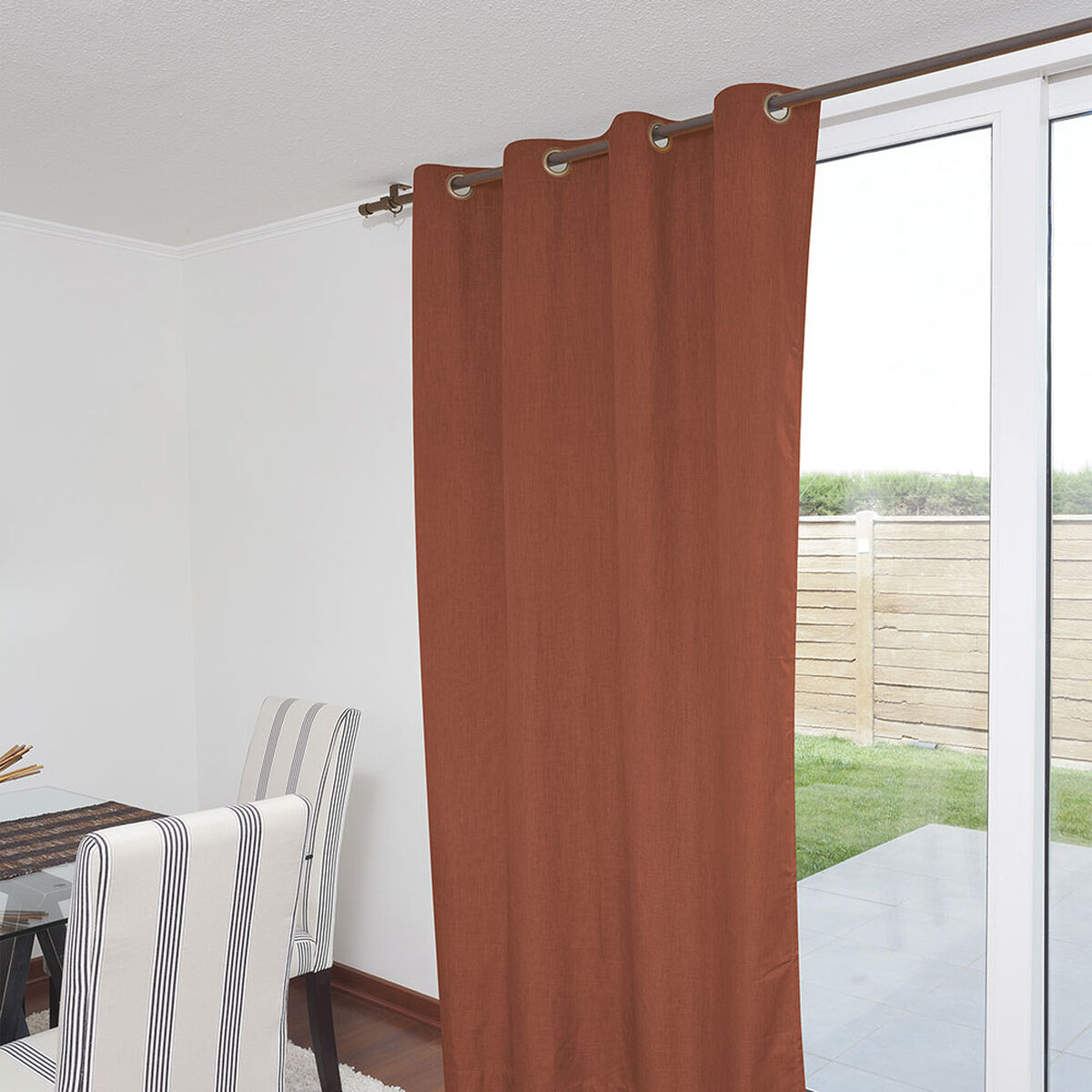 Cortina Doral Black Out City Terracota 140X220 Cm