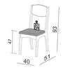 Juego de Comedor Decocasa Tw74 4 Sillas Off White