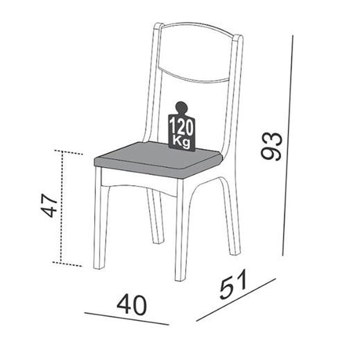 Juego de Comedor Decocasa Tw74 4 Sillas Off White