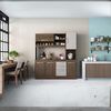 Mueble de Cocina Home Mobili Nuba 5 Puertas 3 Cajones Café