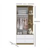 Clóset Home Mobili M8 M3 2 Puertas 2 Cajones Nogal