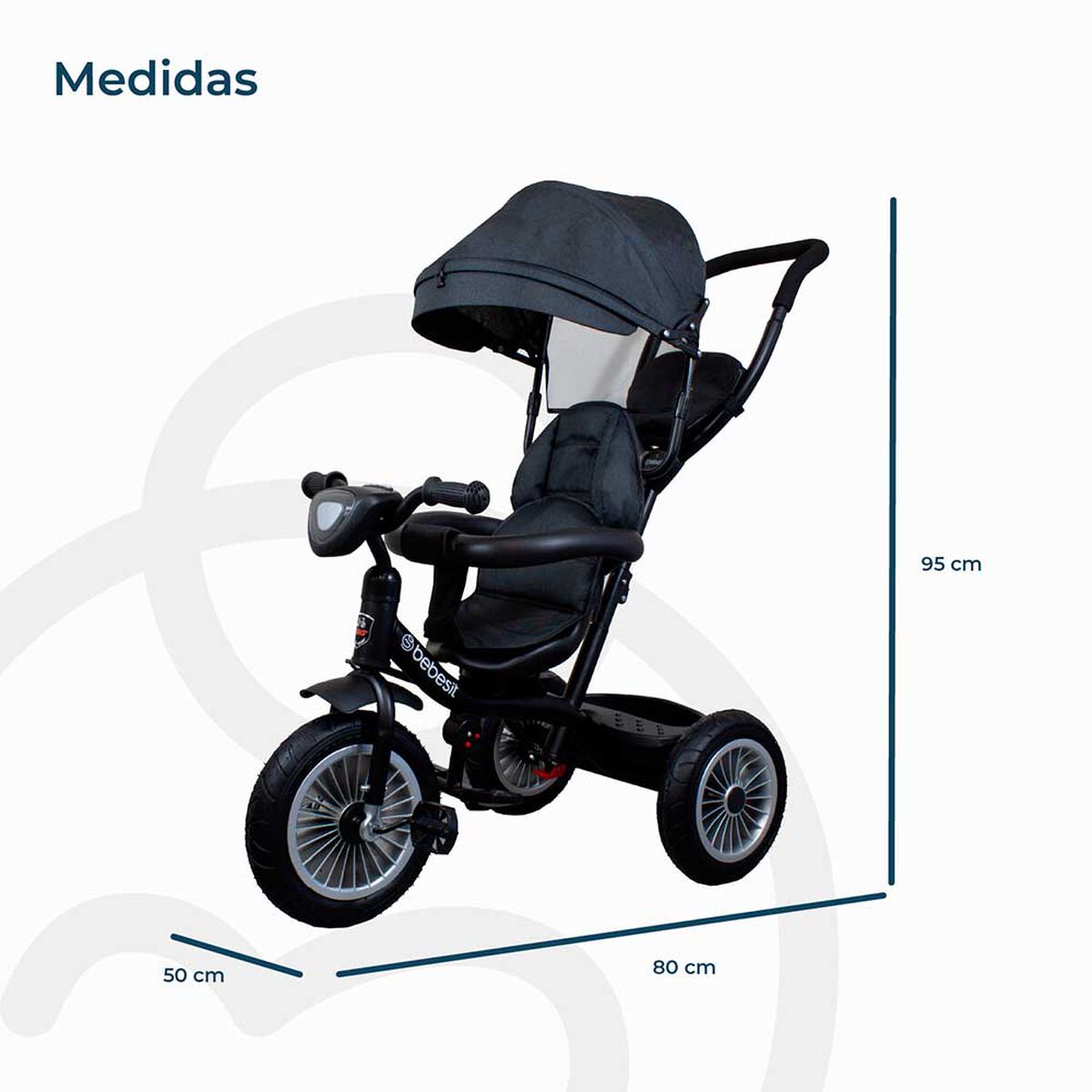 Triciclo Llx 1326 Negro Bebesit