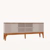 Rack TV Exit Florencia 100" Blanco y Canela