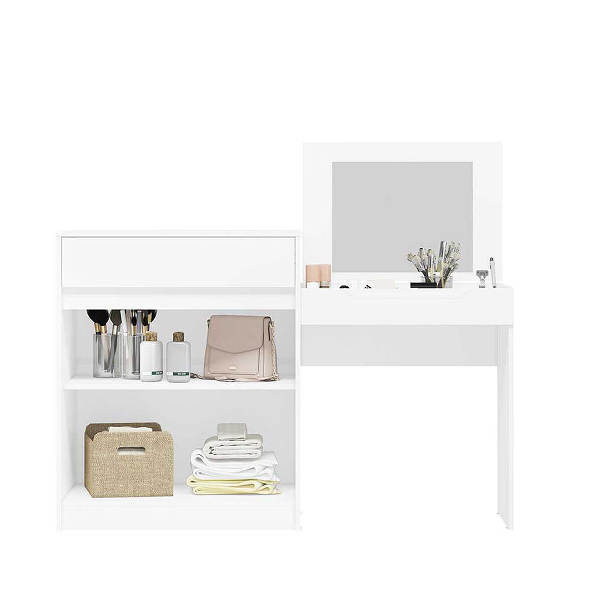 Tocador Vekkahome Trend 2 Puertas 1 Cajón Blanco