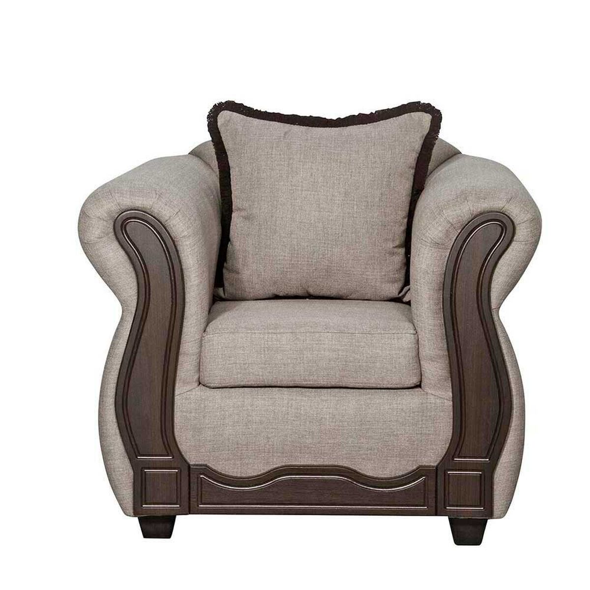 Juego de Living Black Factory Sofia Sof&aacute; 3 Cuerpos + Dos Sillones 1 Cuerpo Beige