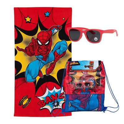 Toalla de Playa Infantil + Lente de Sol Spiderman Bang 70 x 140 cm