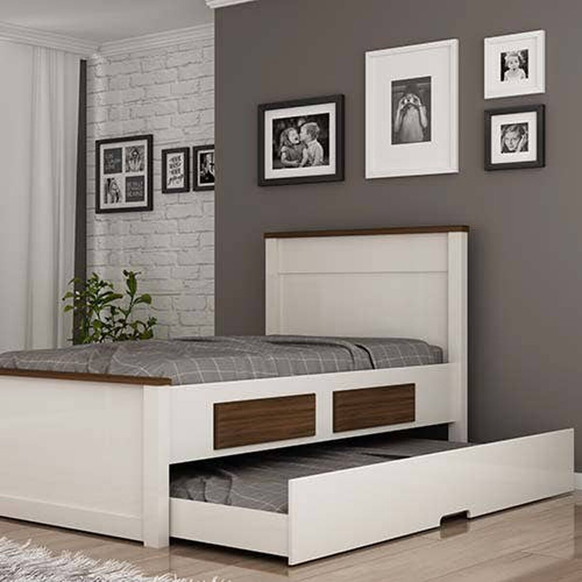 Cama Nido Decocasa 1 Plaza Houston Off White