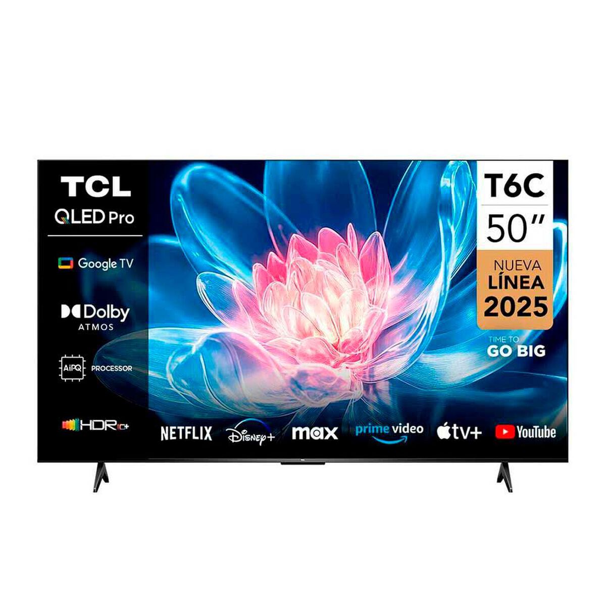 Smart TV QLED 50" TCL 4K UHD Google TV T6C