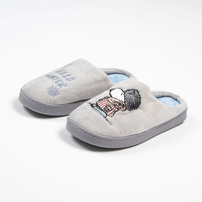 Imagen 1 del producto Pantufla Mujer Snoopy Gris Mela
