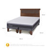 Cama Europea CIC Base Dividida King Ortopedic Advance + Respaldo New Torino Chocolate