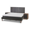Cama Europea CIC King Ortopedic Advance + Respaldo Espresso + 2 Veladores