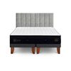 Cama Europea CIC Base Dividida 2 Plazas Súper Permium + Respaldo Sile
